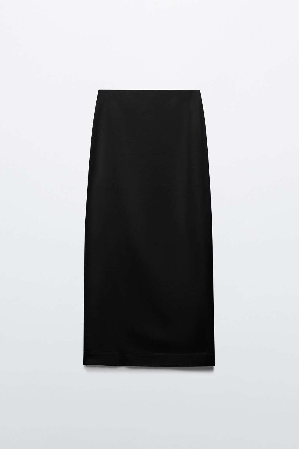 Юбка прямая макси хлопковая с разрезом - цвет черный - 7