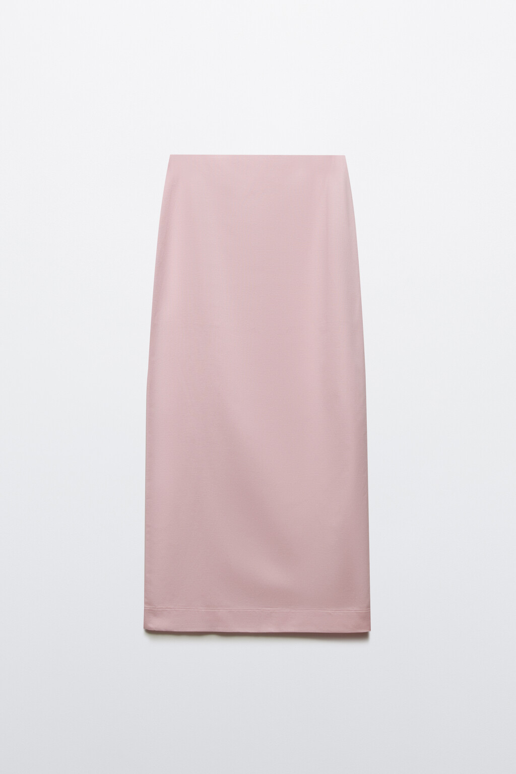 Юбка прямая макси хлопковая с разрезом - цвет розовый - 7