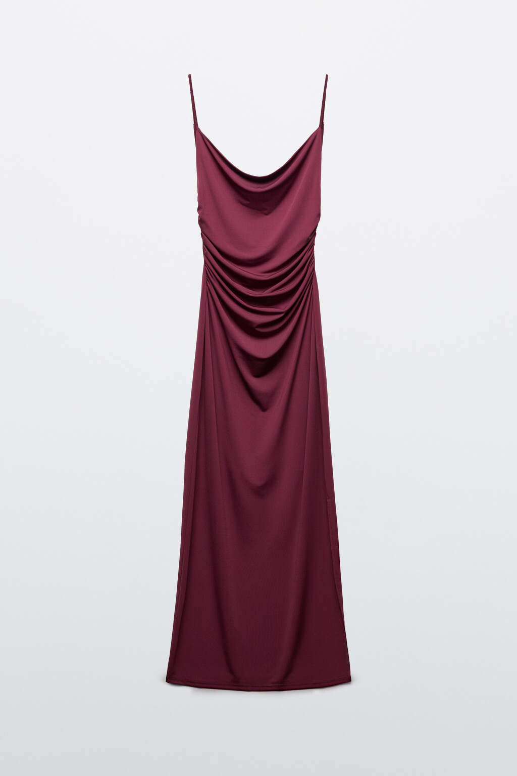 Платье-комбинация макси - цвет красный - 6