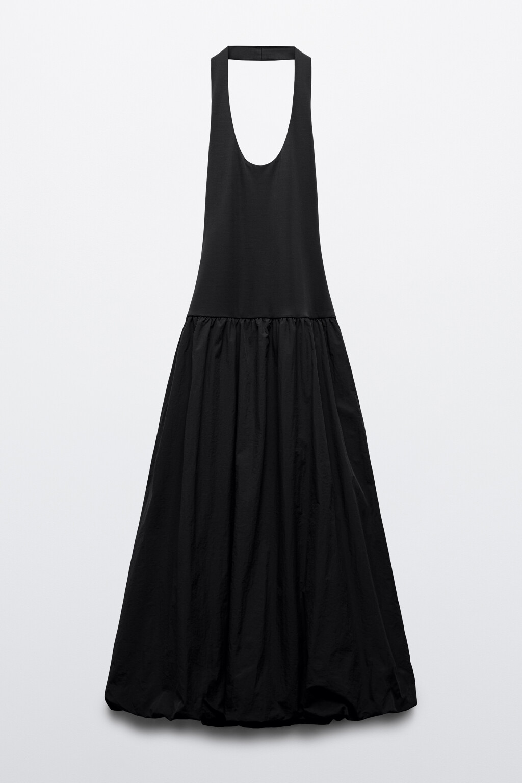 Платье-халтер облегающее с юбкой-баллоном - цвет черный - 6