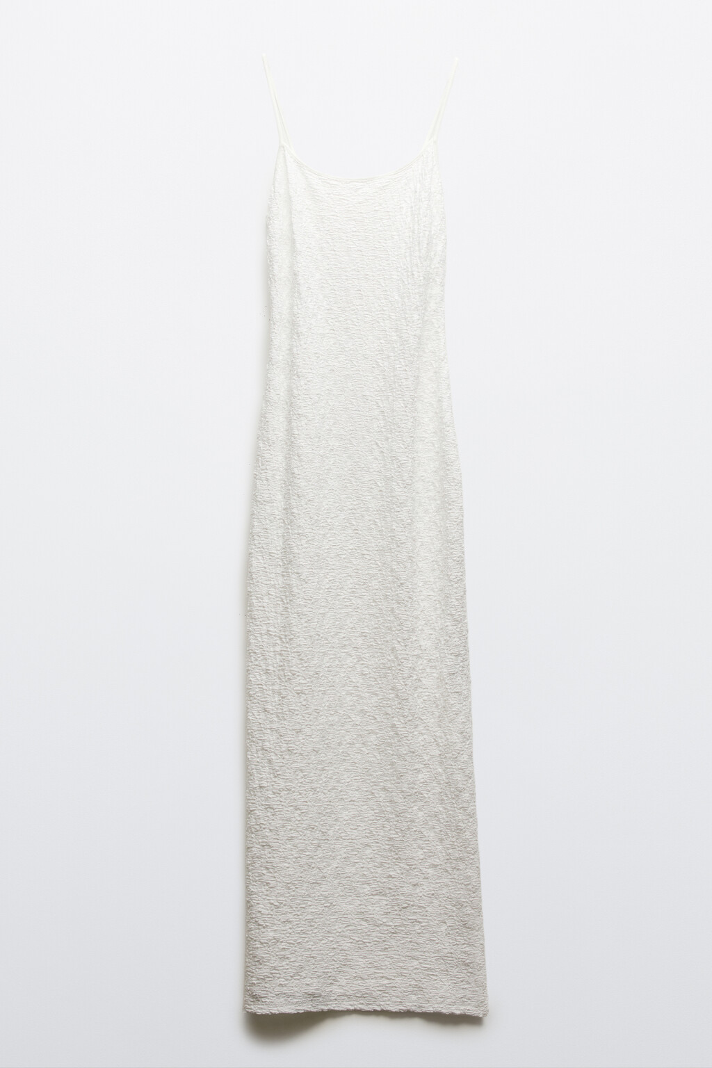 Платье-майка макси ажурное - цвет белый - 1