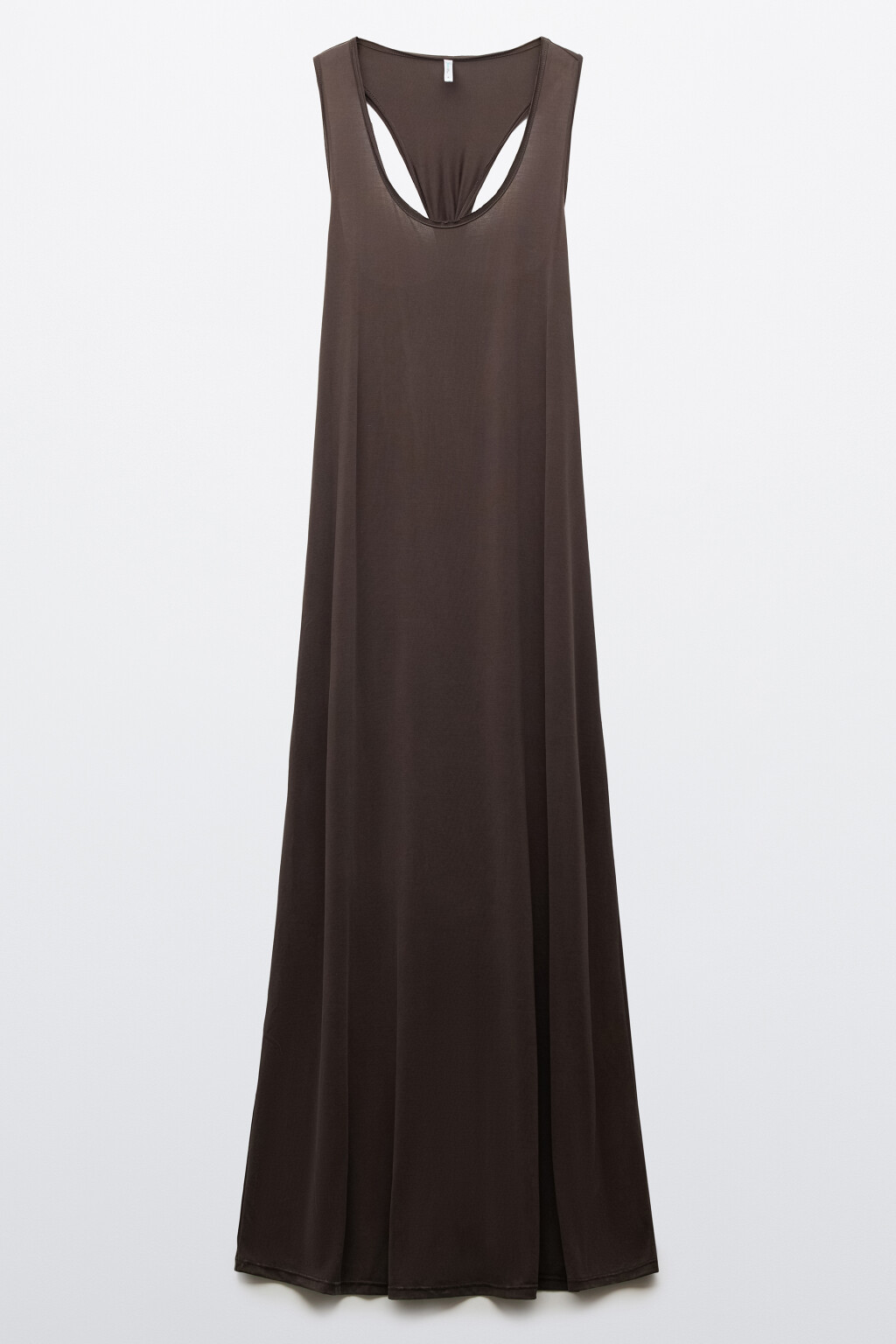 Платье-майка макси из модала - цвет коричневый - 1