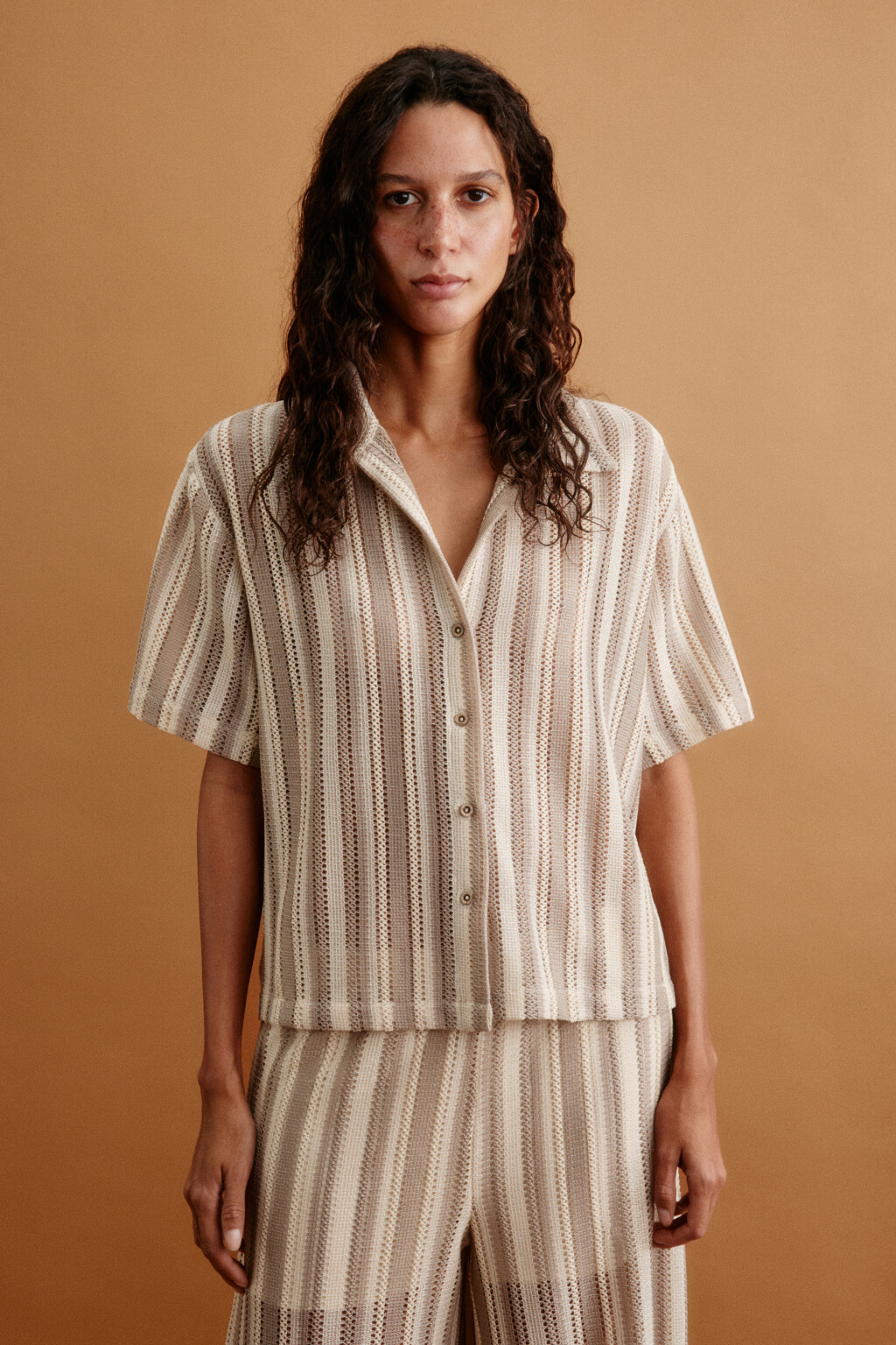 блузка женская - цвет бежевый - 3