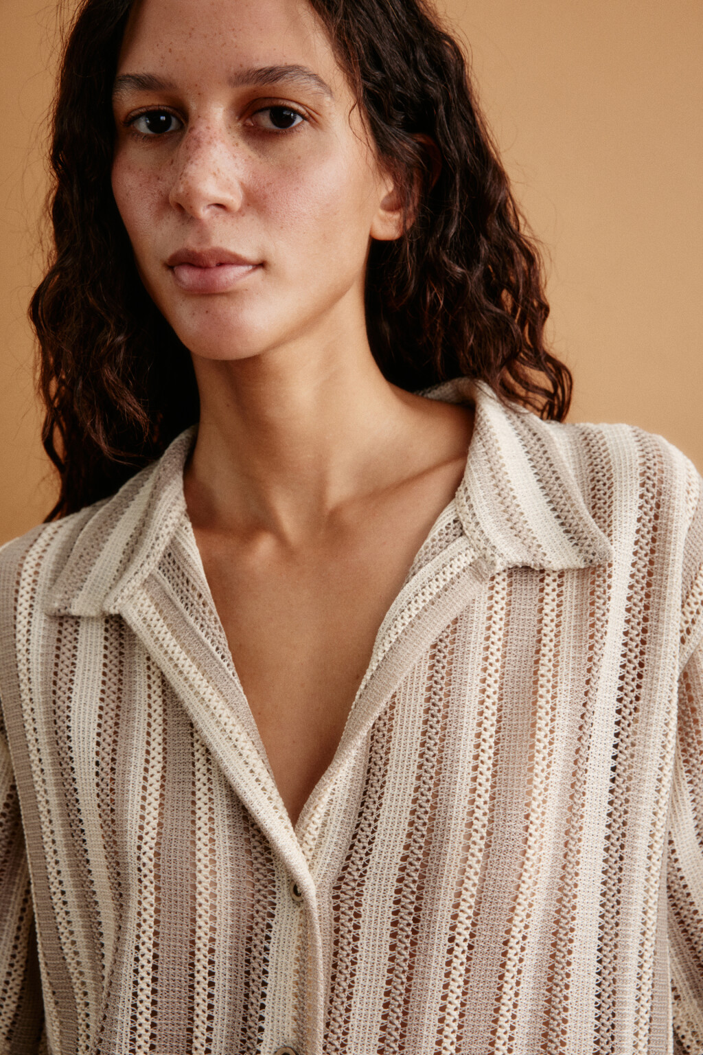 блузка женская - цвет бежевый - 6