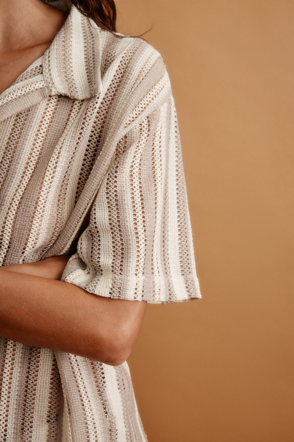 блузка женская - цвет бежевый - 7