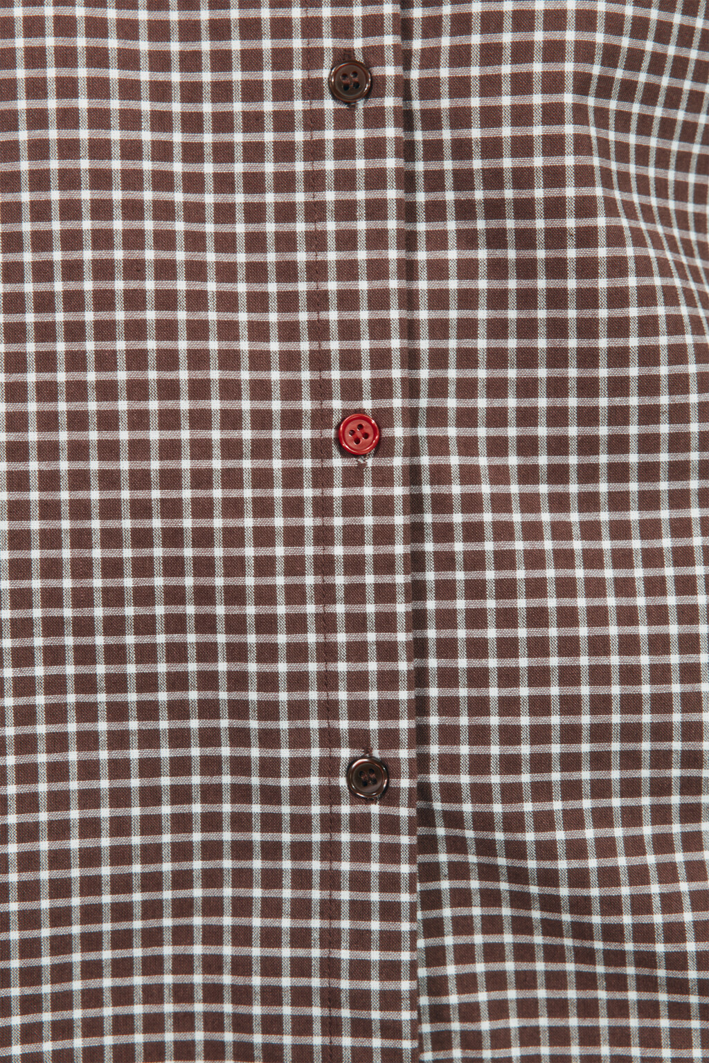 Рубашка прямая в клетку - цвет коричневый - 5