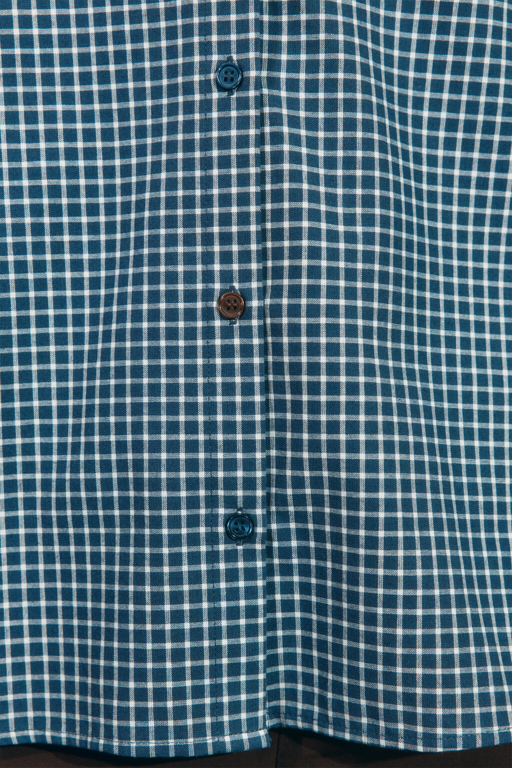 Рубашка прямая в клетку - цвет синий - 5