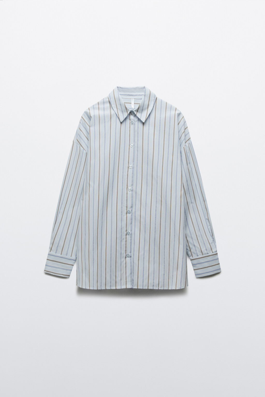 Рубашка-трансформер в полоску - цвет голубой - 8