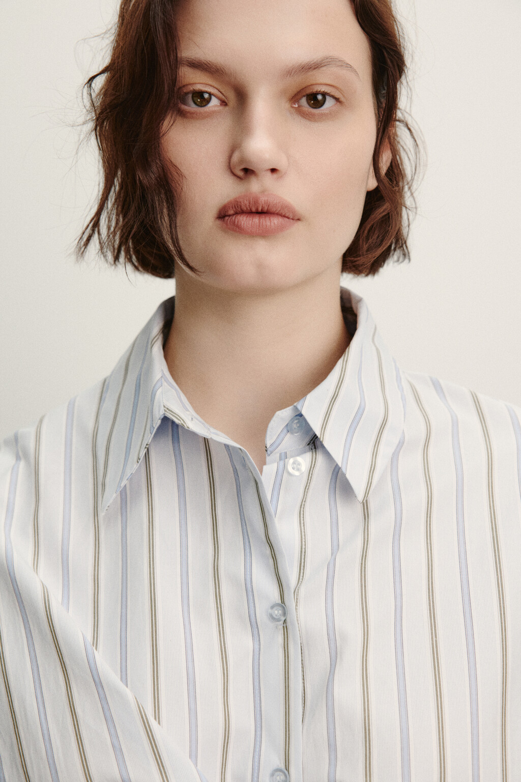Рубашка-трансформер в полоску - цвет голубой - 6