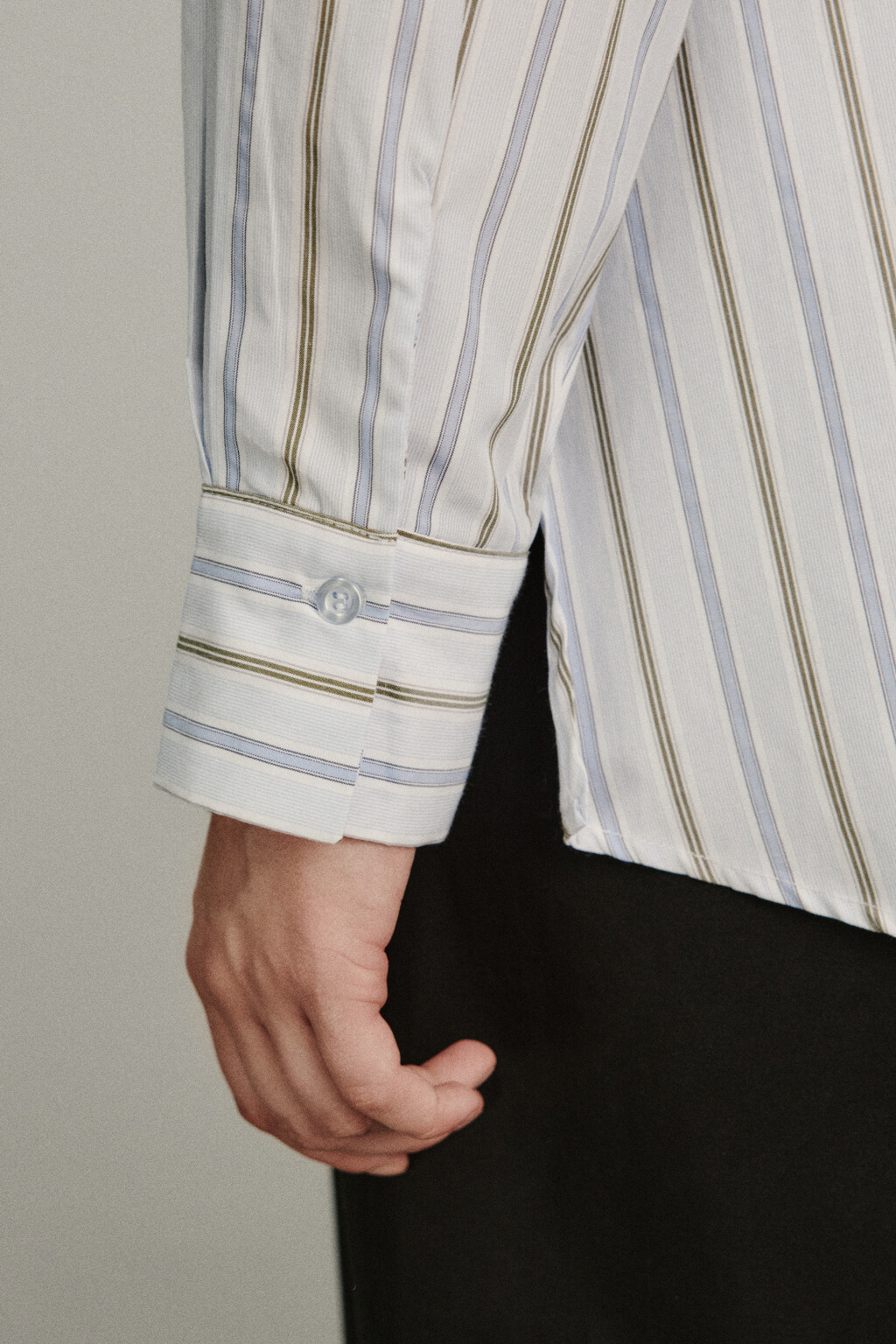 Рубашка-трансформер в полоску - цвет голубой - 7
