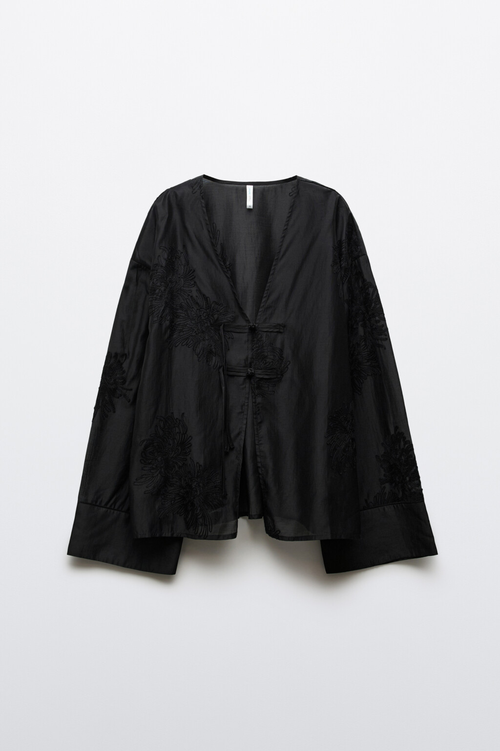 блузка женская - цвет черный - 7