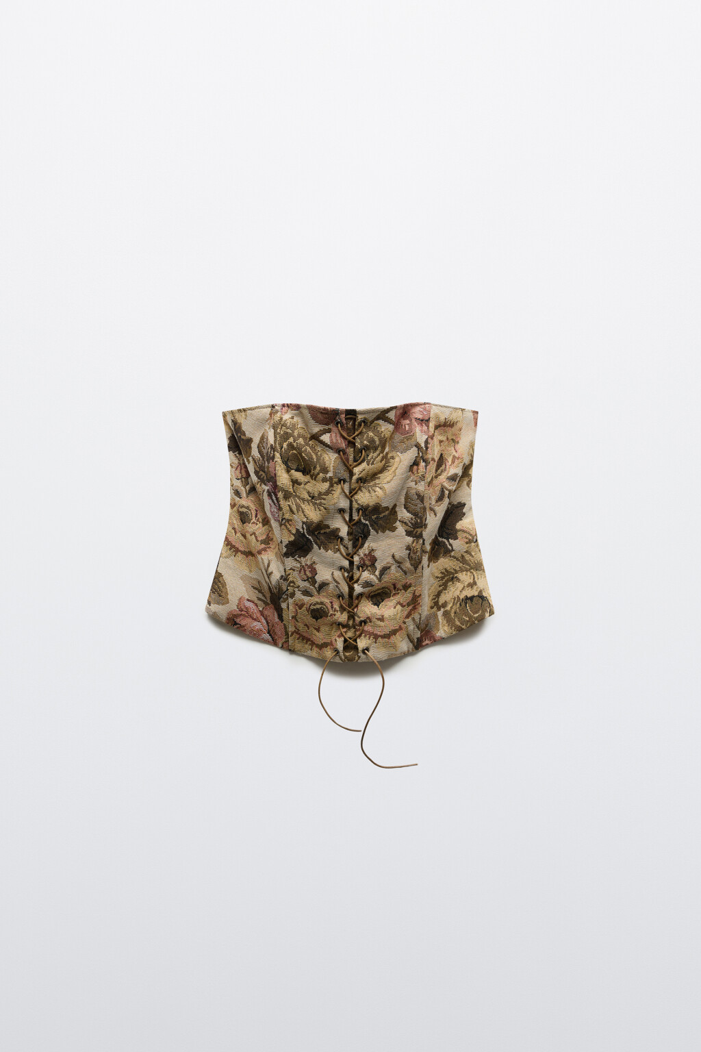 Топ-корсет на шнуровке из гобелена - цвет мультиколор - 7