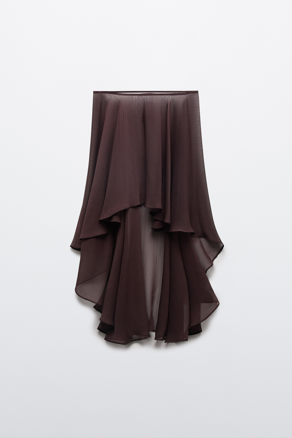 Кейп шифоновый полупрозрачный - цвет коричневый - 7