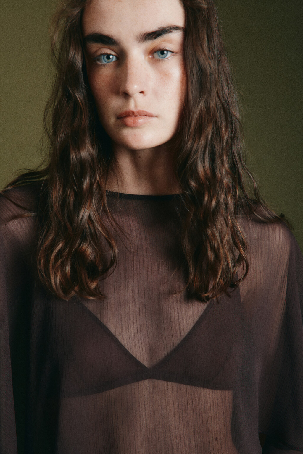 Кейп шифоновый полупрозрачный - цвет коричневый - 6