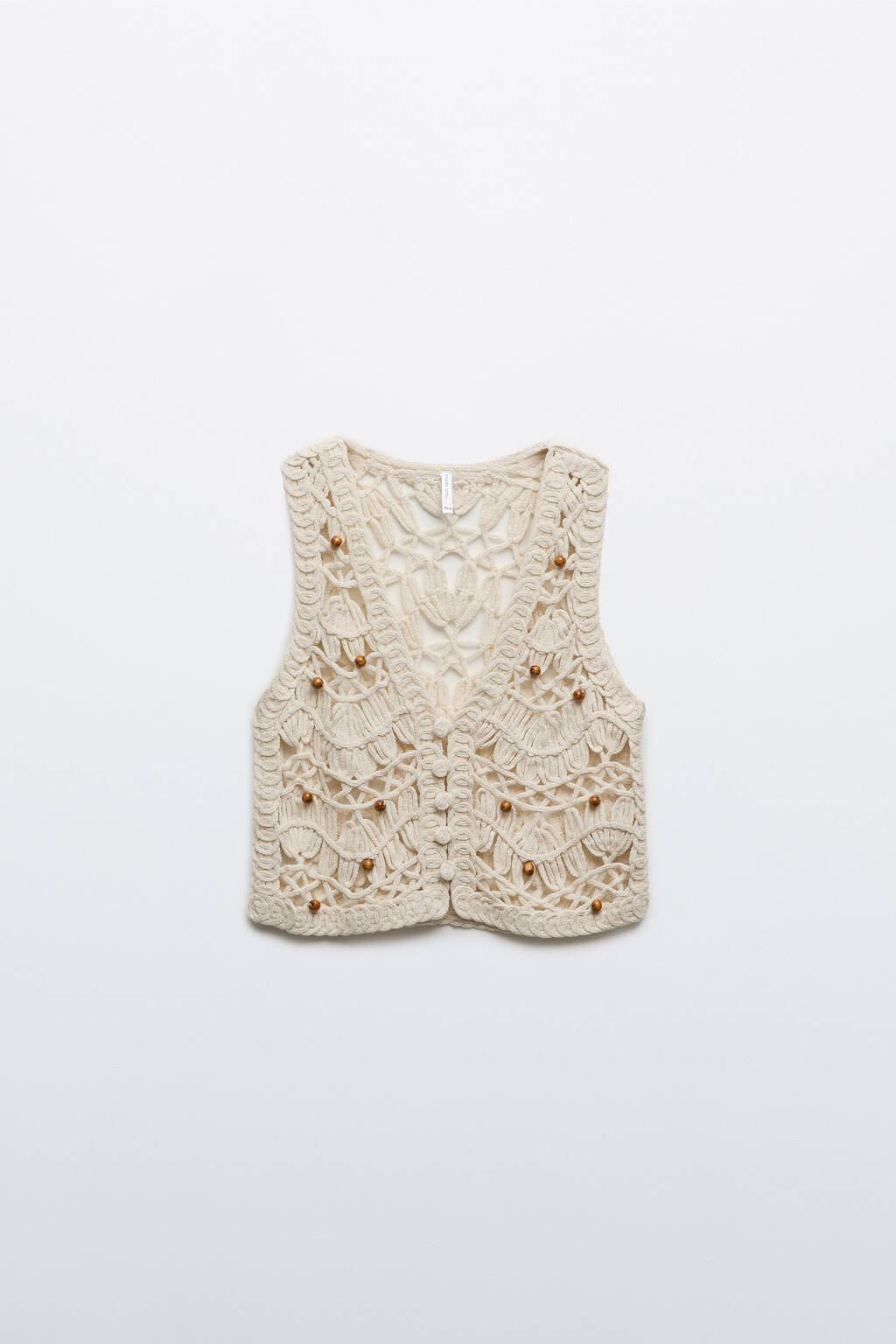 жилет женский - цвет молочный - 7