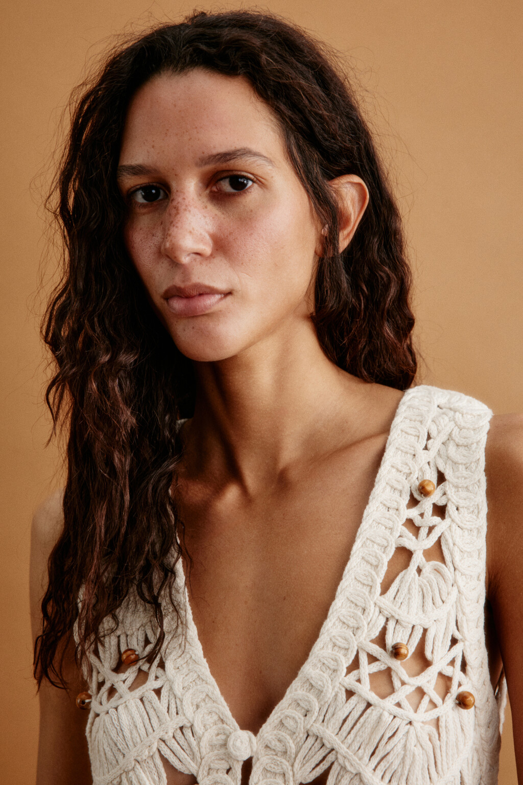 жилет женский - цвет молочный - 5