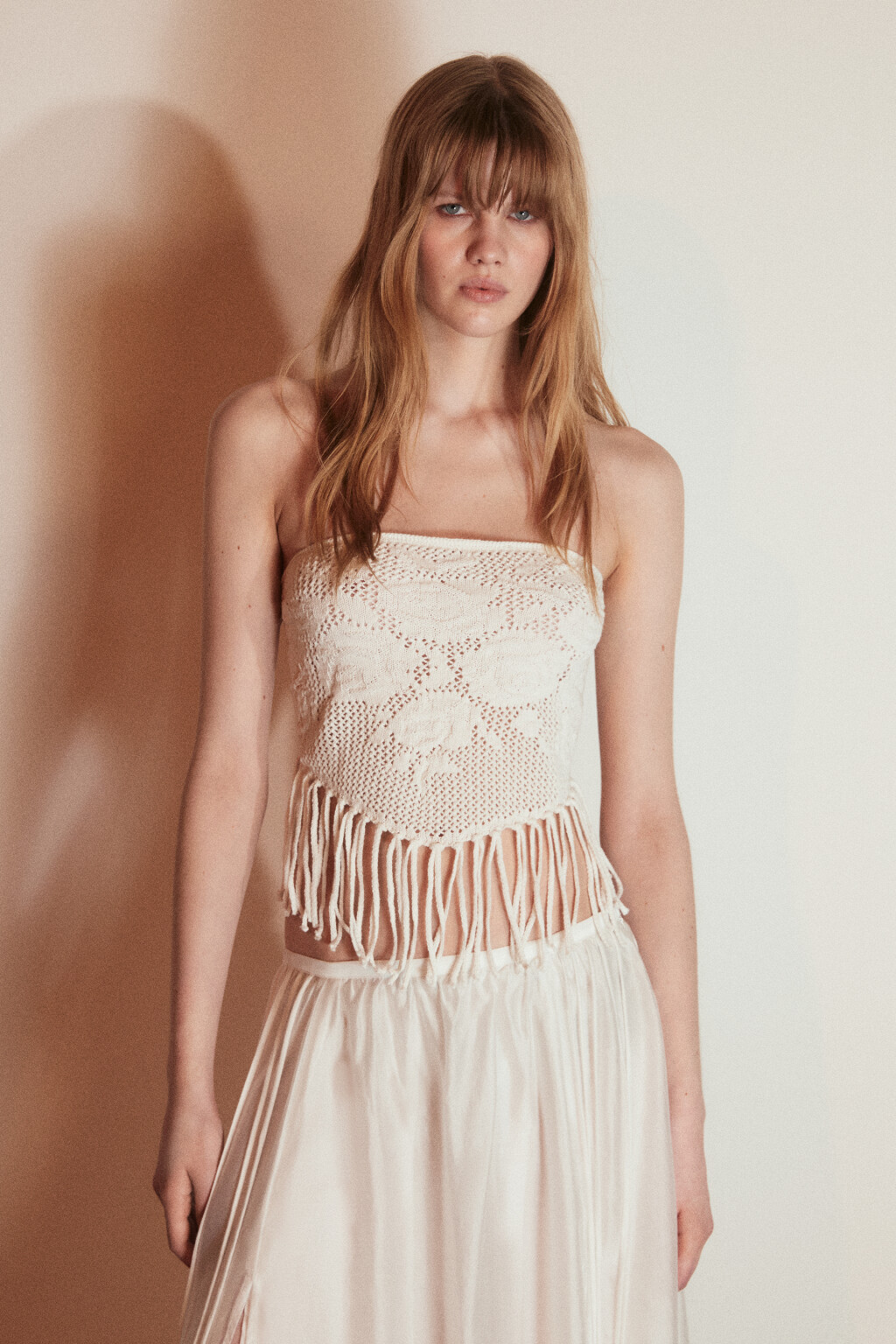 блузка (топ) женская - цвет молочный - 4