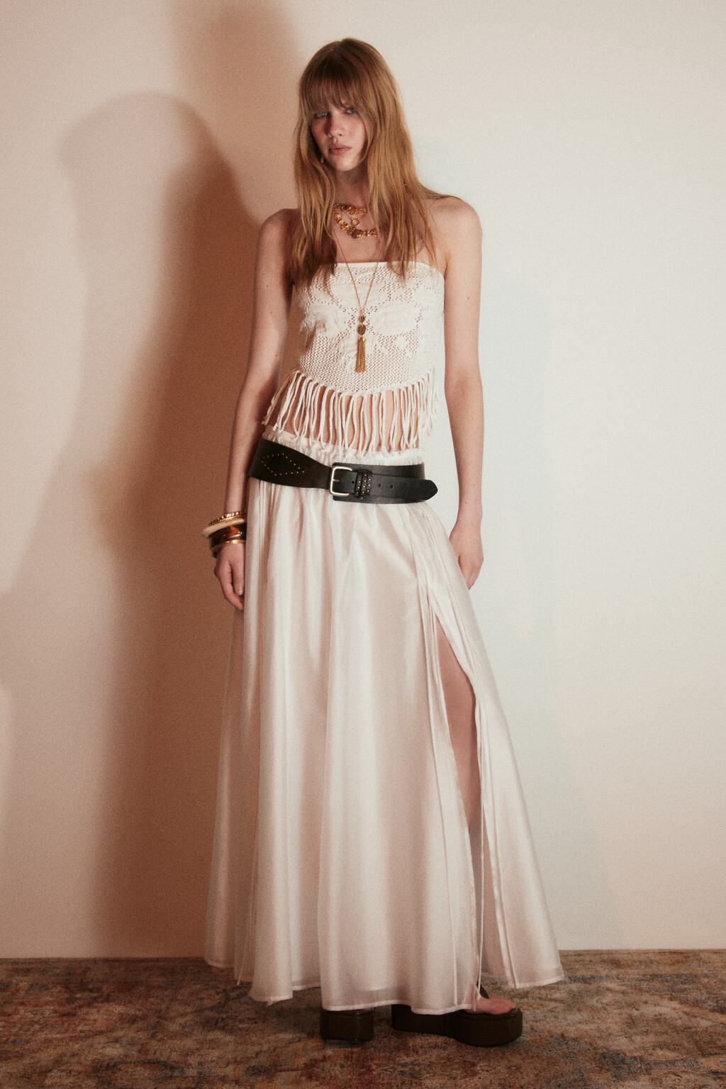 блузка (топ) женская - цвет молочный - 6