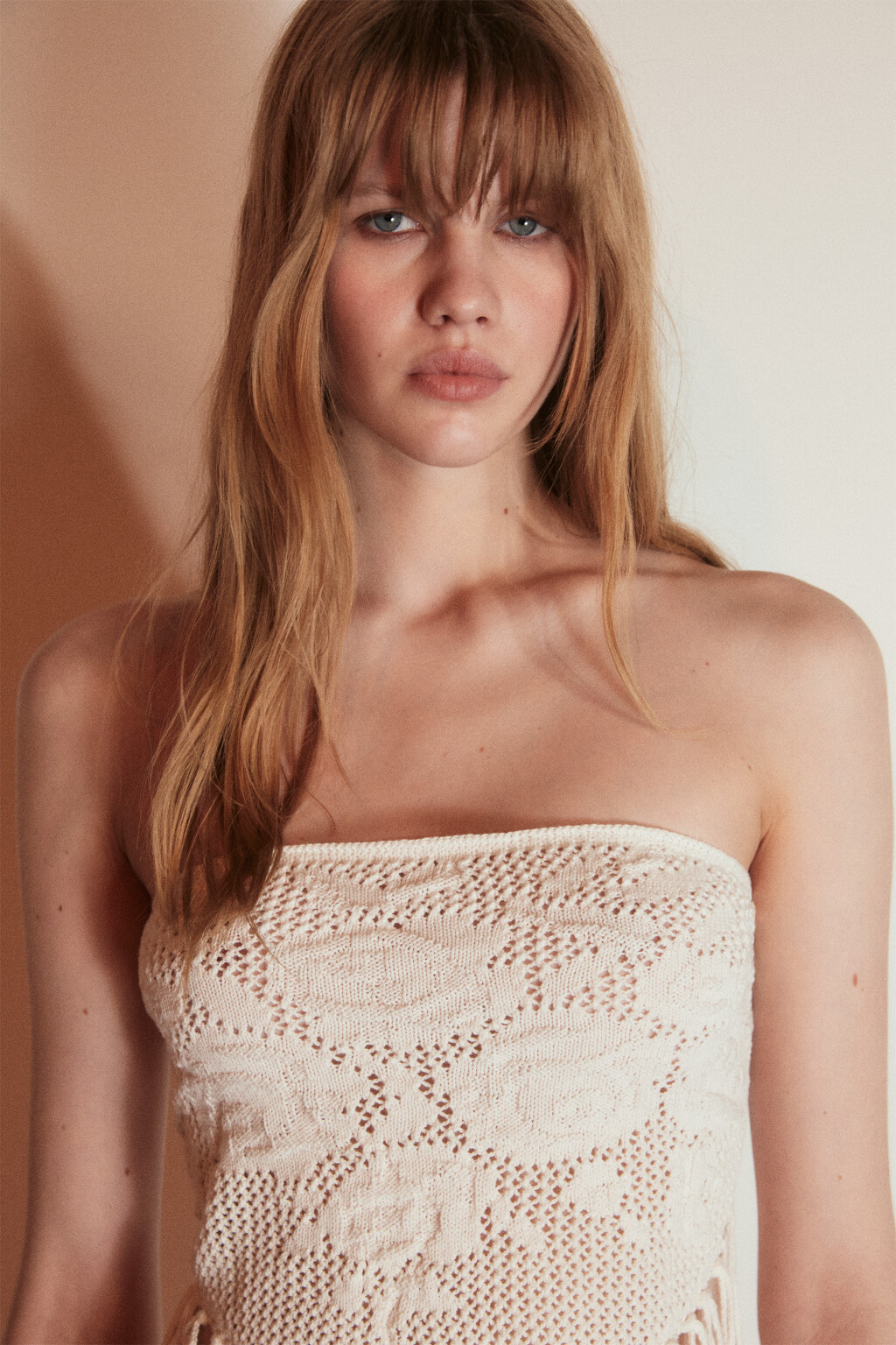 блузка (топ) женская - цвет молочный - 7