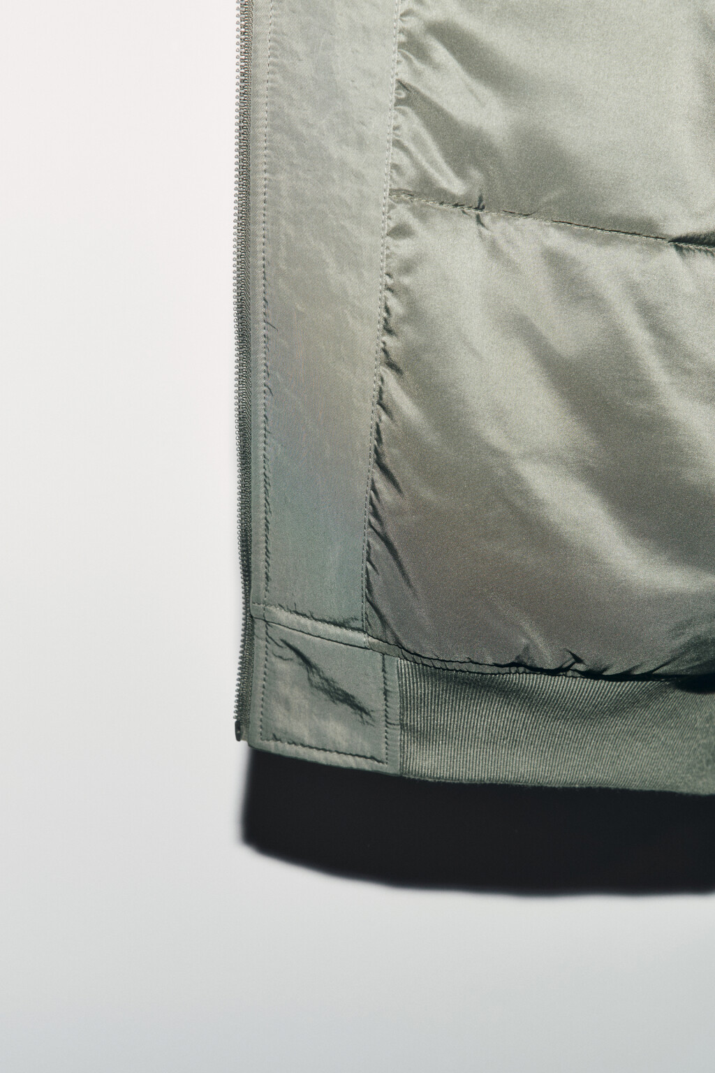 Куртка-бомбер свободная без капюшона - цвет зеленый - 7