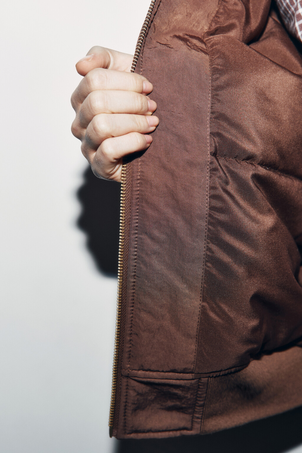 Куртка-бомбер свободная без капюшона - цвет коричневый - 8