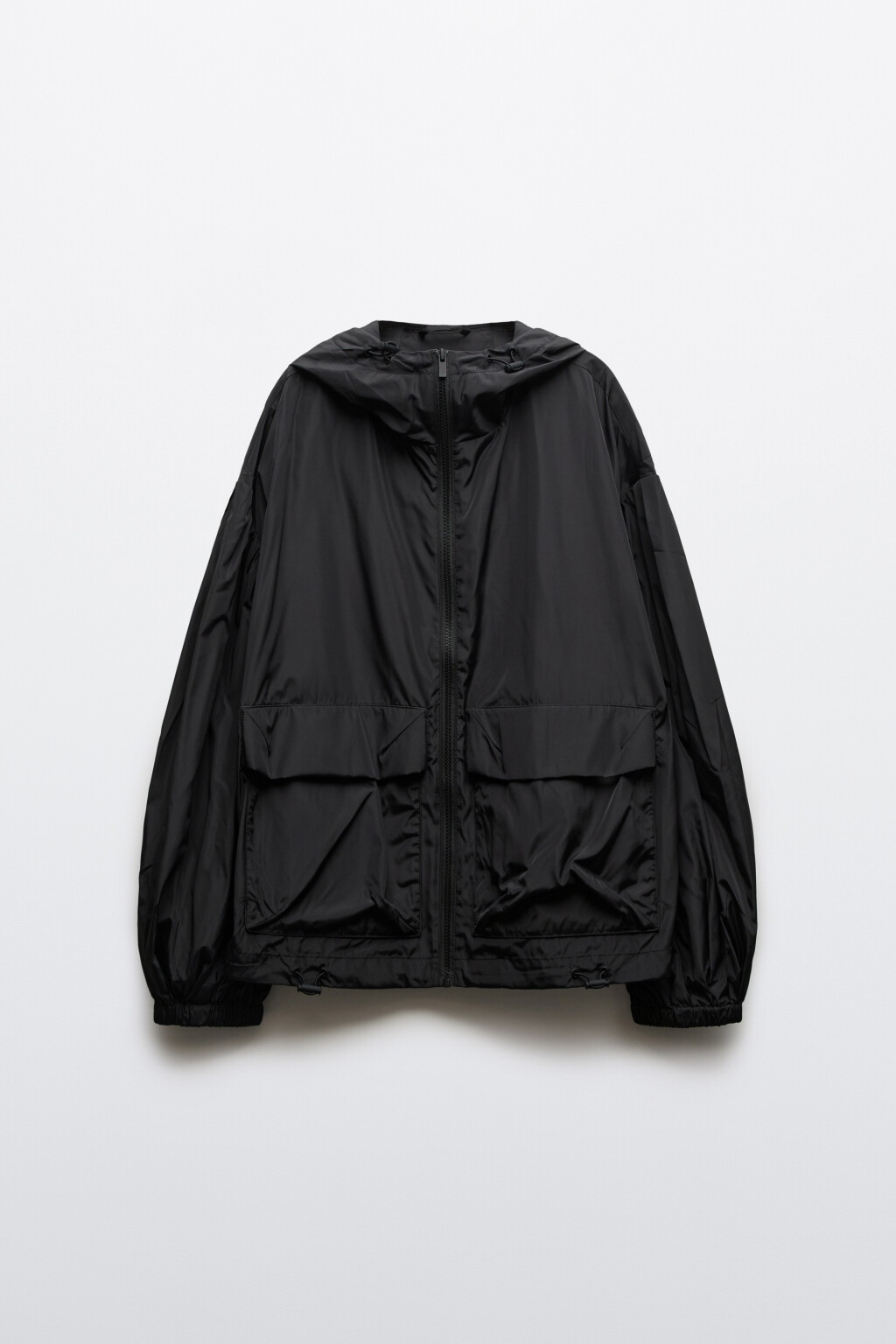 Куртка-ветровка с капюшоном - цвет черный - 8
