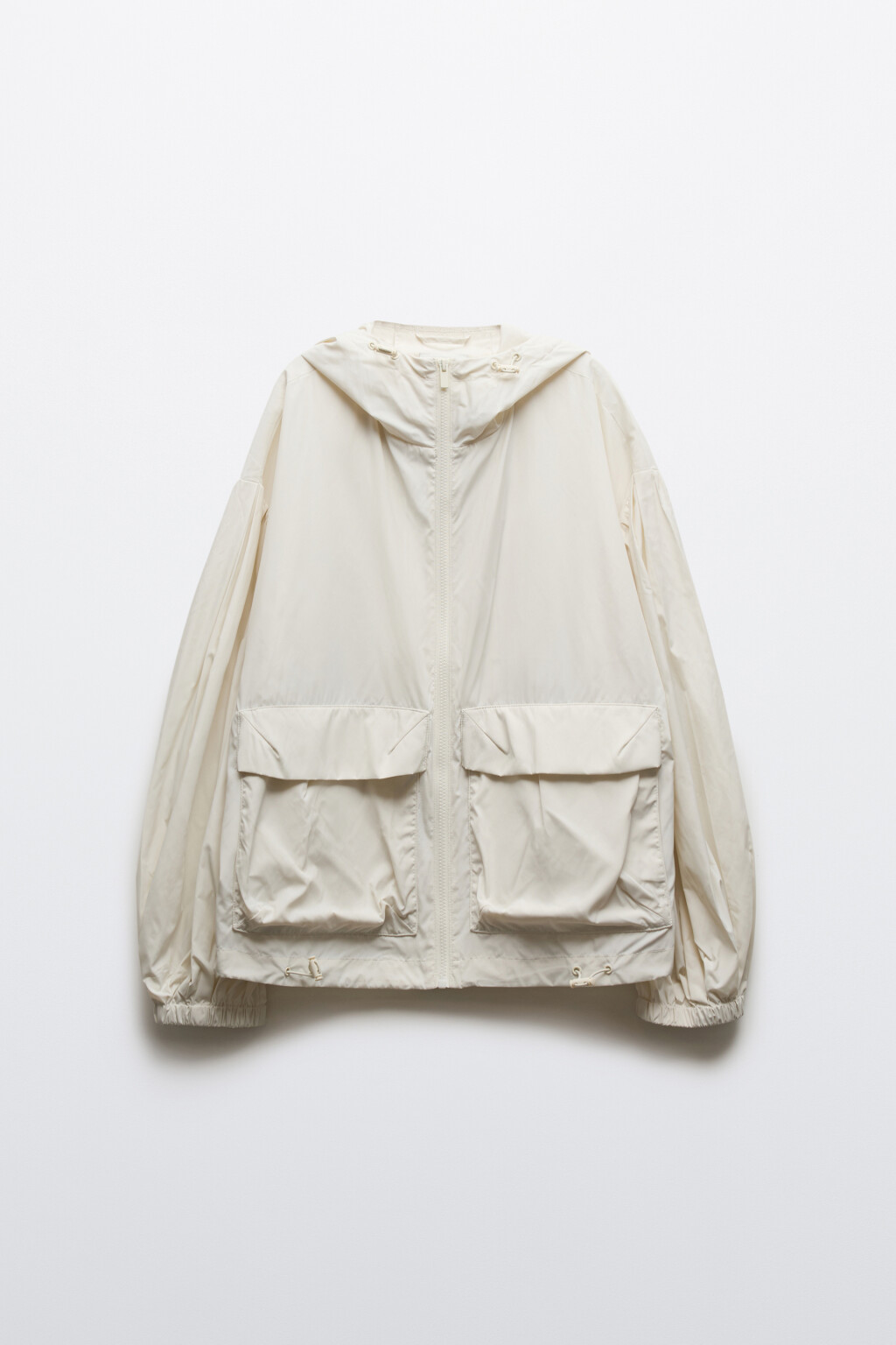 Куртка-ветровка с капюшоном - цвет молочный - 9