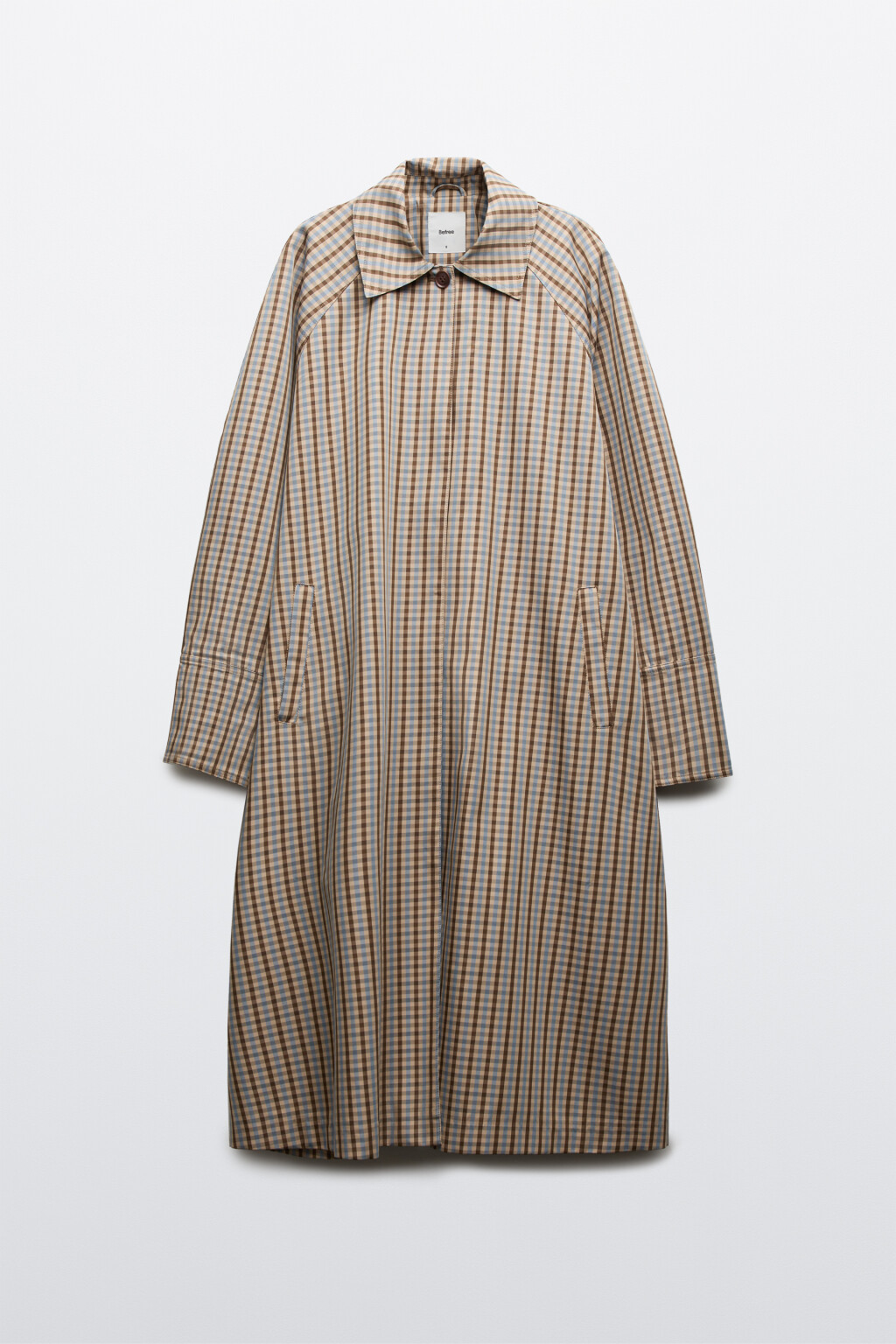 Плащ в клетку с отложным воротником - цвет мультиколор - 9