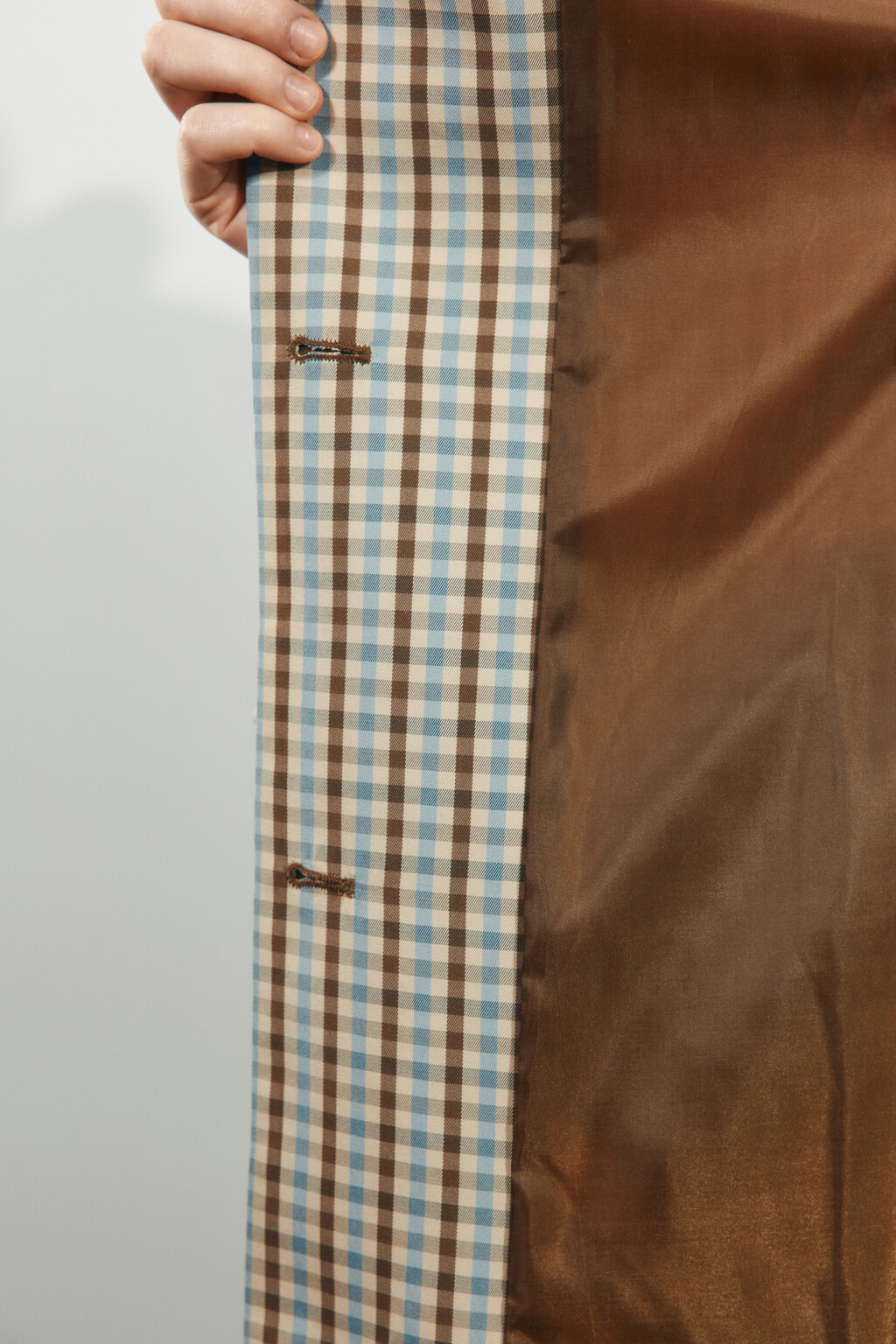 Плащ в клетку с отложным воротником - цвет мультиколор - 8