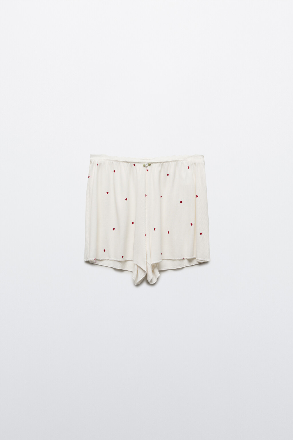 Шорты домашние вискозные в рубчик - цвет красный - 7