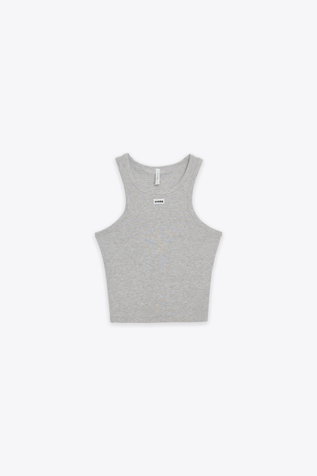 Майка-топ домашняя приталенная в рубчик - цвет серый - 1