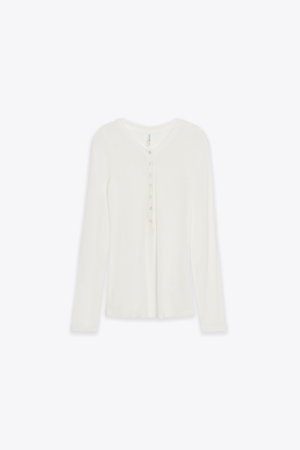 Лонгслив домашний вискозный на пуговицах - цвет ванильный - 1