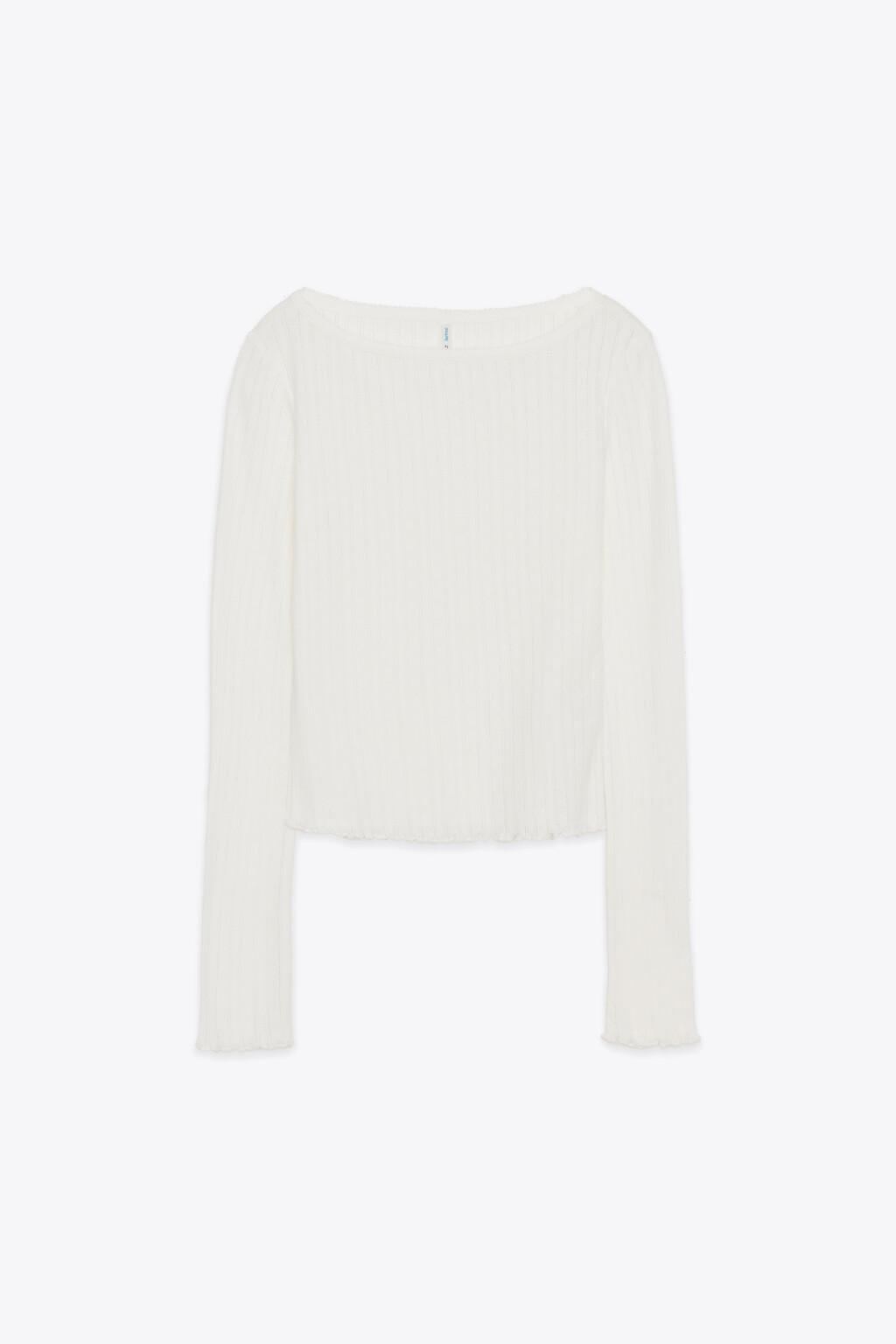 Лонгслив домашний хлопковый ажурный - цвет ванильный - 1