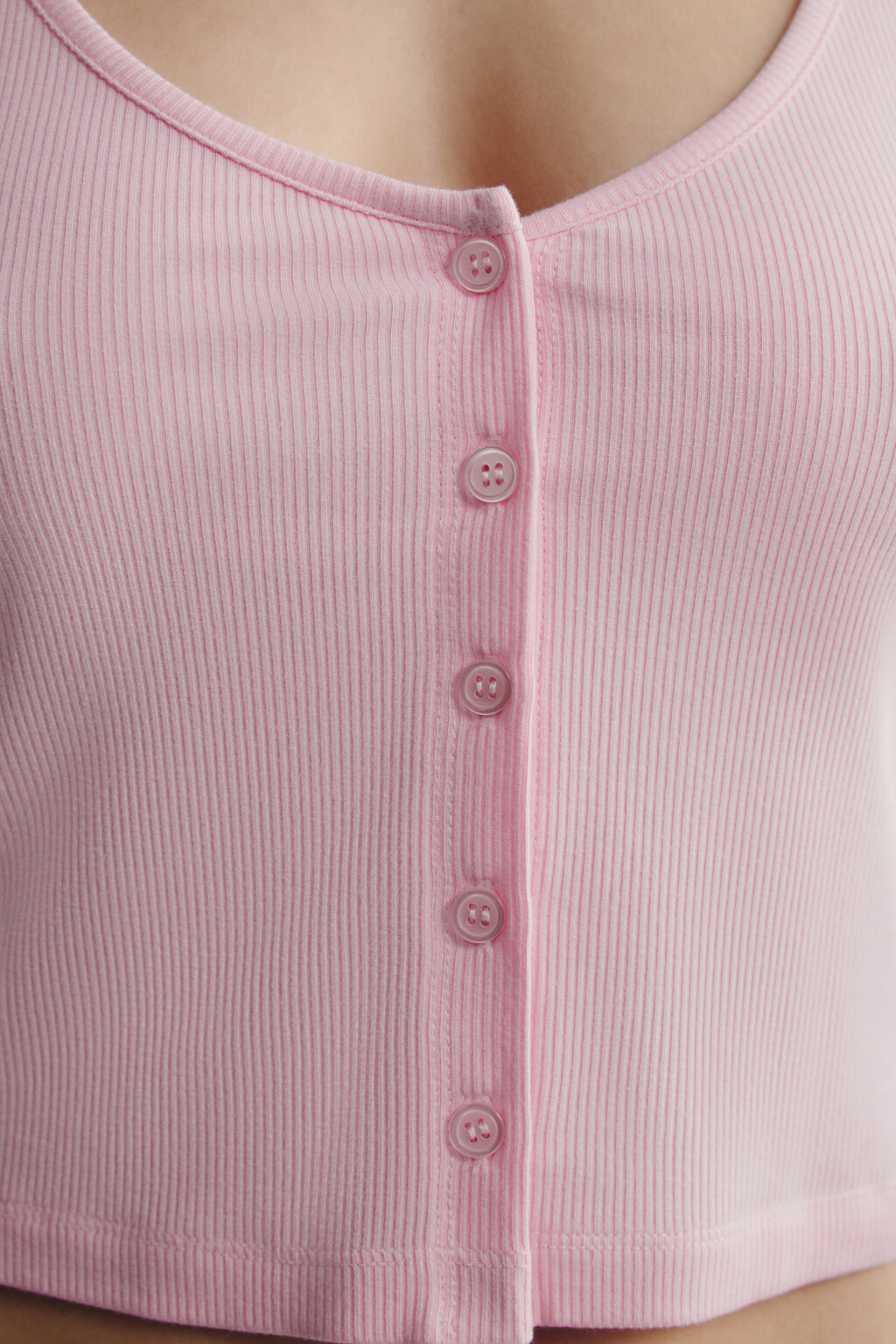 Лонгслив домашний вискозный на пуговицах - цвет розовый - 6