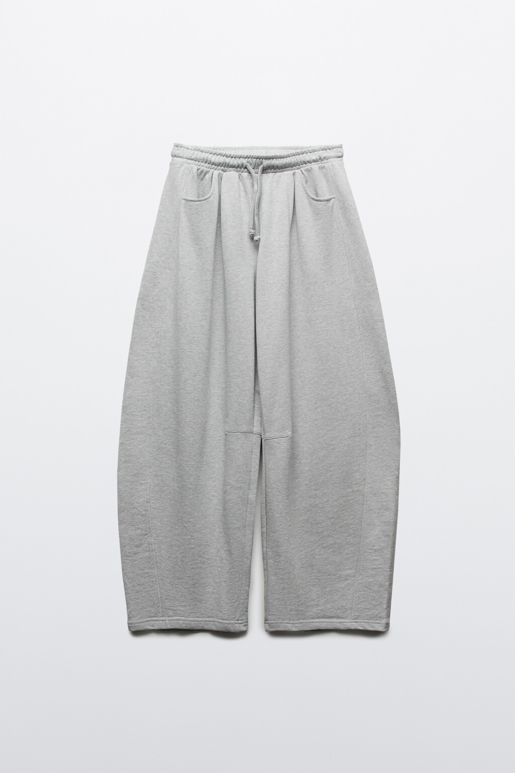 брюки barrel fit из футера со средней посадкой - цвет серый - 7