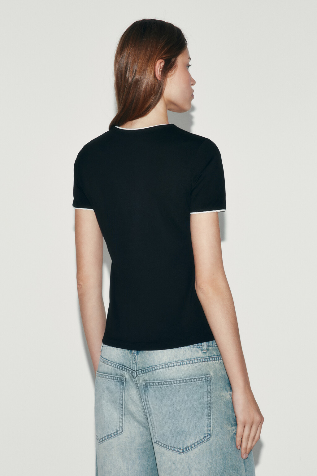 Футболка-топ хлопковая - цвет черный - 3