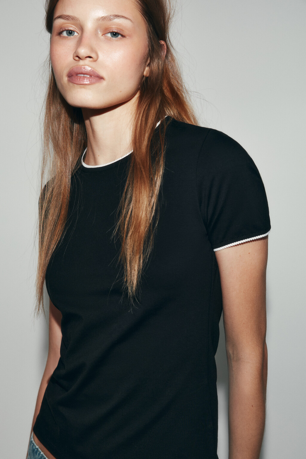 Футболка-топ хлопковая - цвет черный - 6