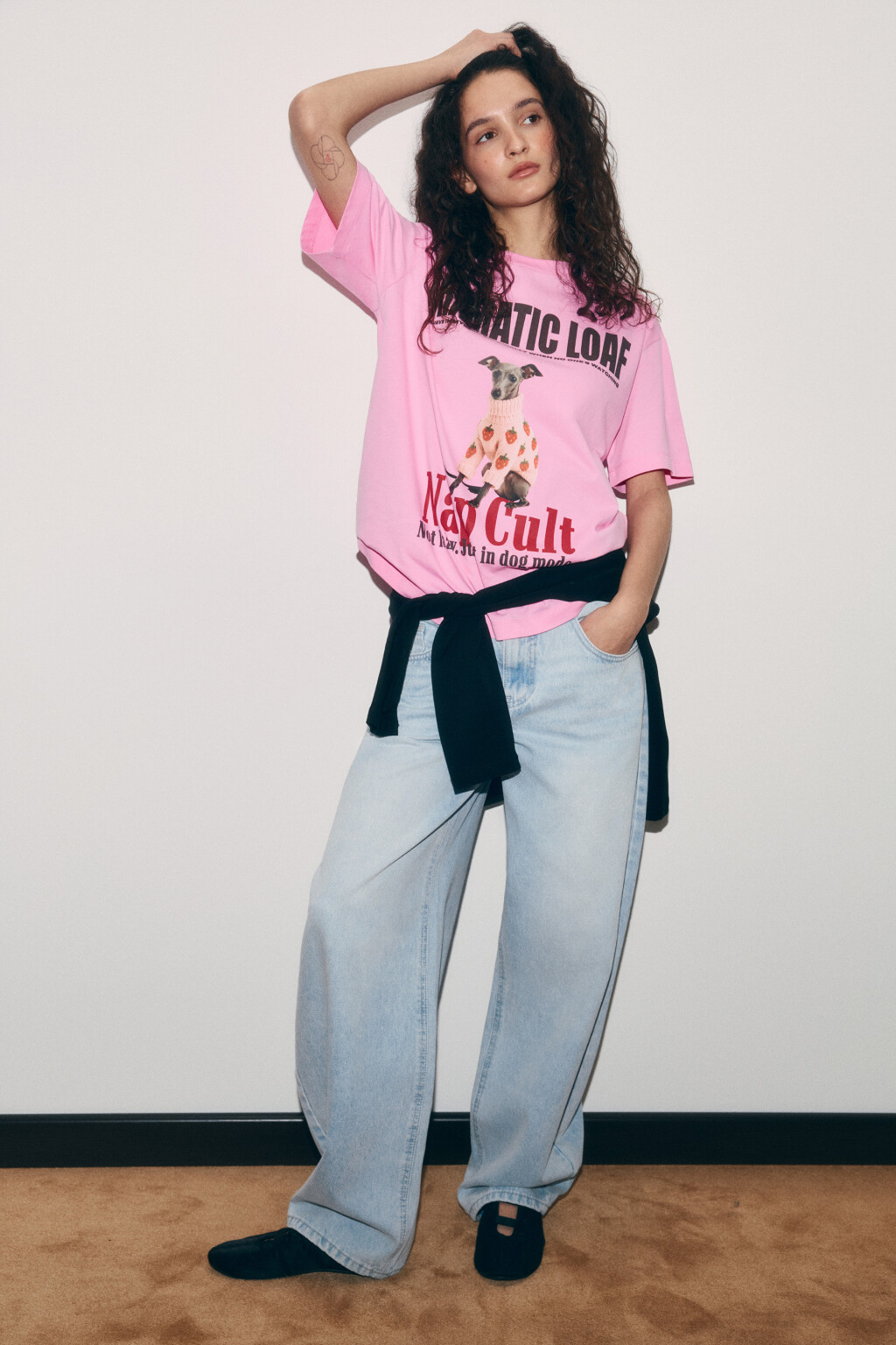 Футболка хлопковая оверсайз с принтом - цвет мультиколор - 2