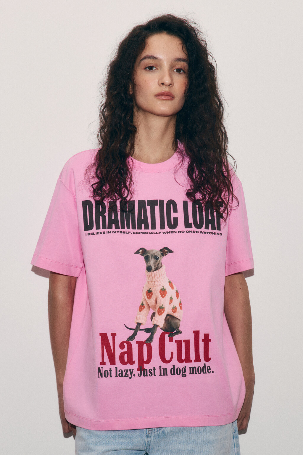 Футболка хлопковая оверсайз с принтом - цвет мультиколор - 3