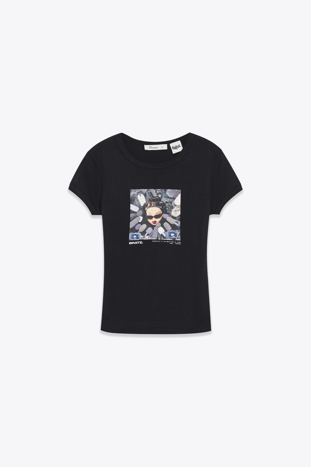 Футболка облегающая вискозная с принтом - цвет черный - 8