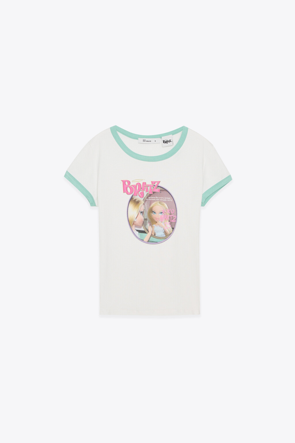 Футболка облегающая вискозная с принтом - цвет белый - 8