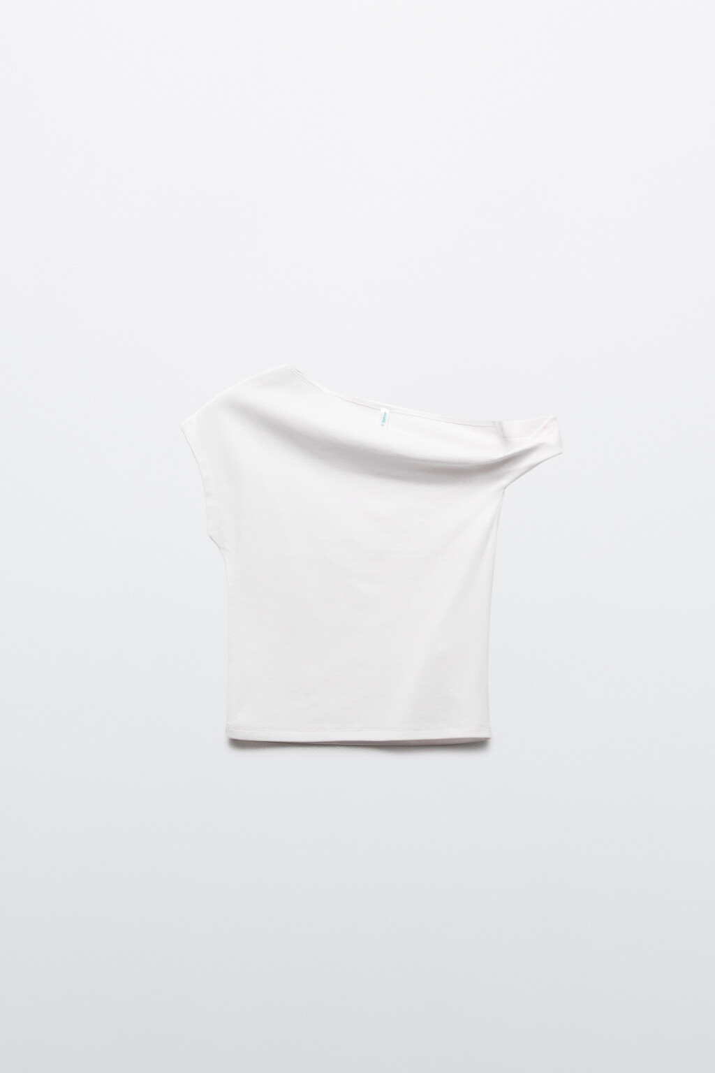 футболка-топ на одно плечо - цвет белый - 7