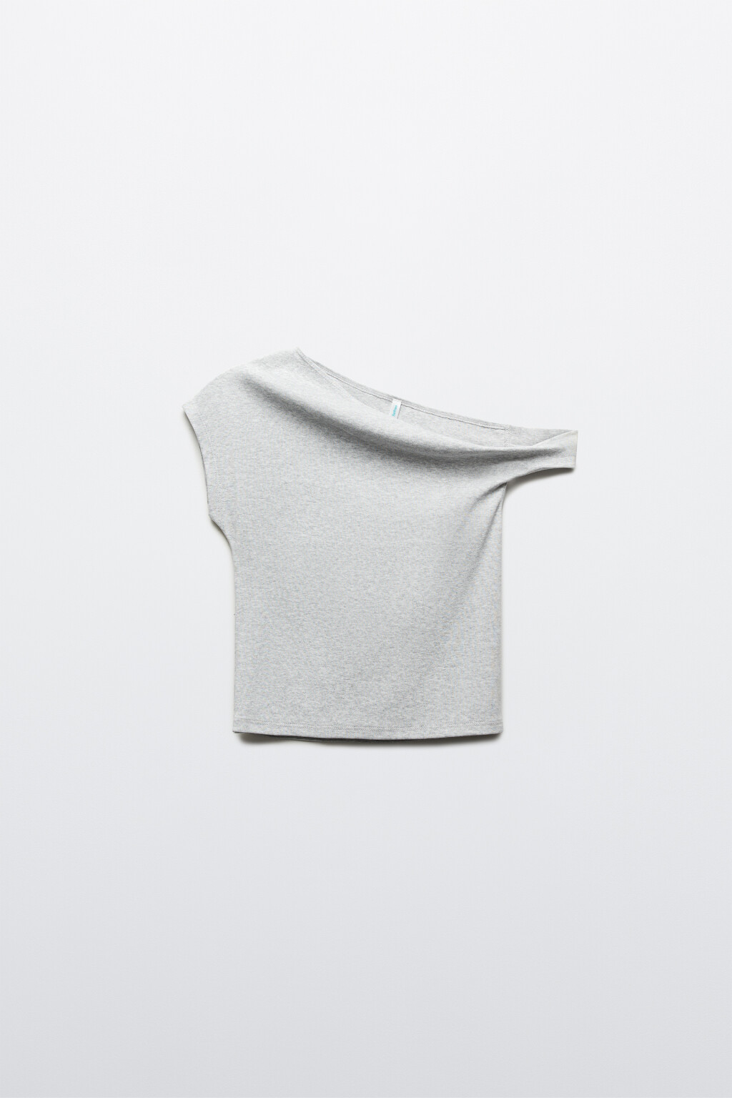 футболка-топ на одно плечо - цвет серый - 8