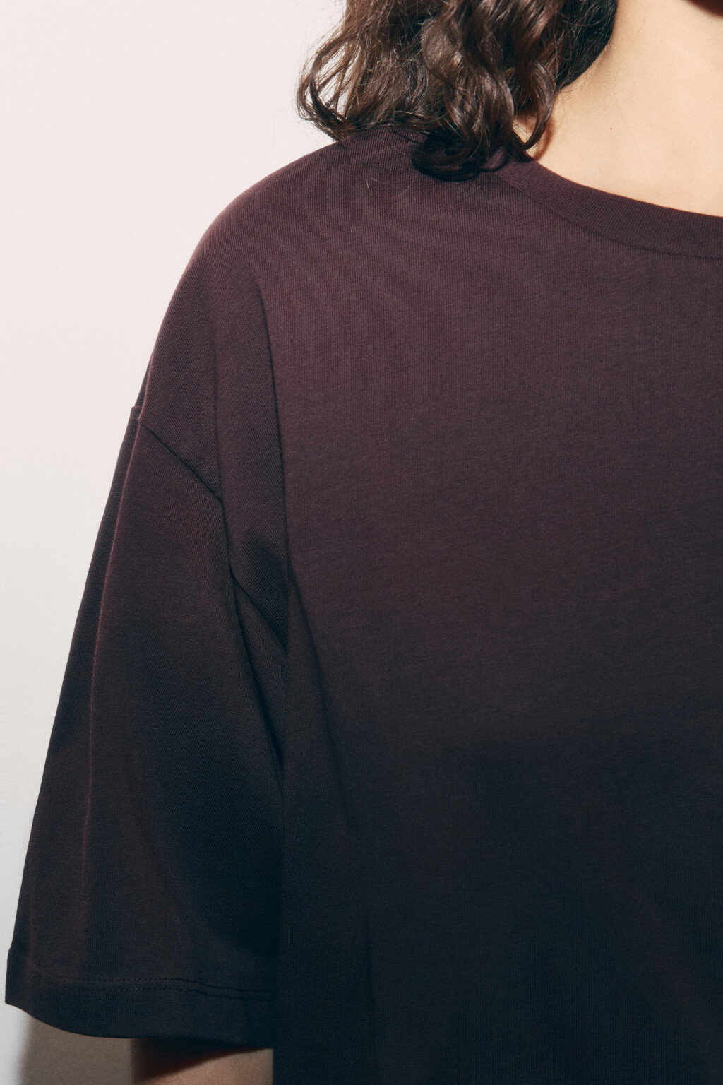 Футболка хлопковая оверсайз с принтом - цвет коричневый - 8