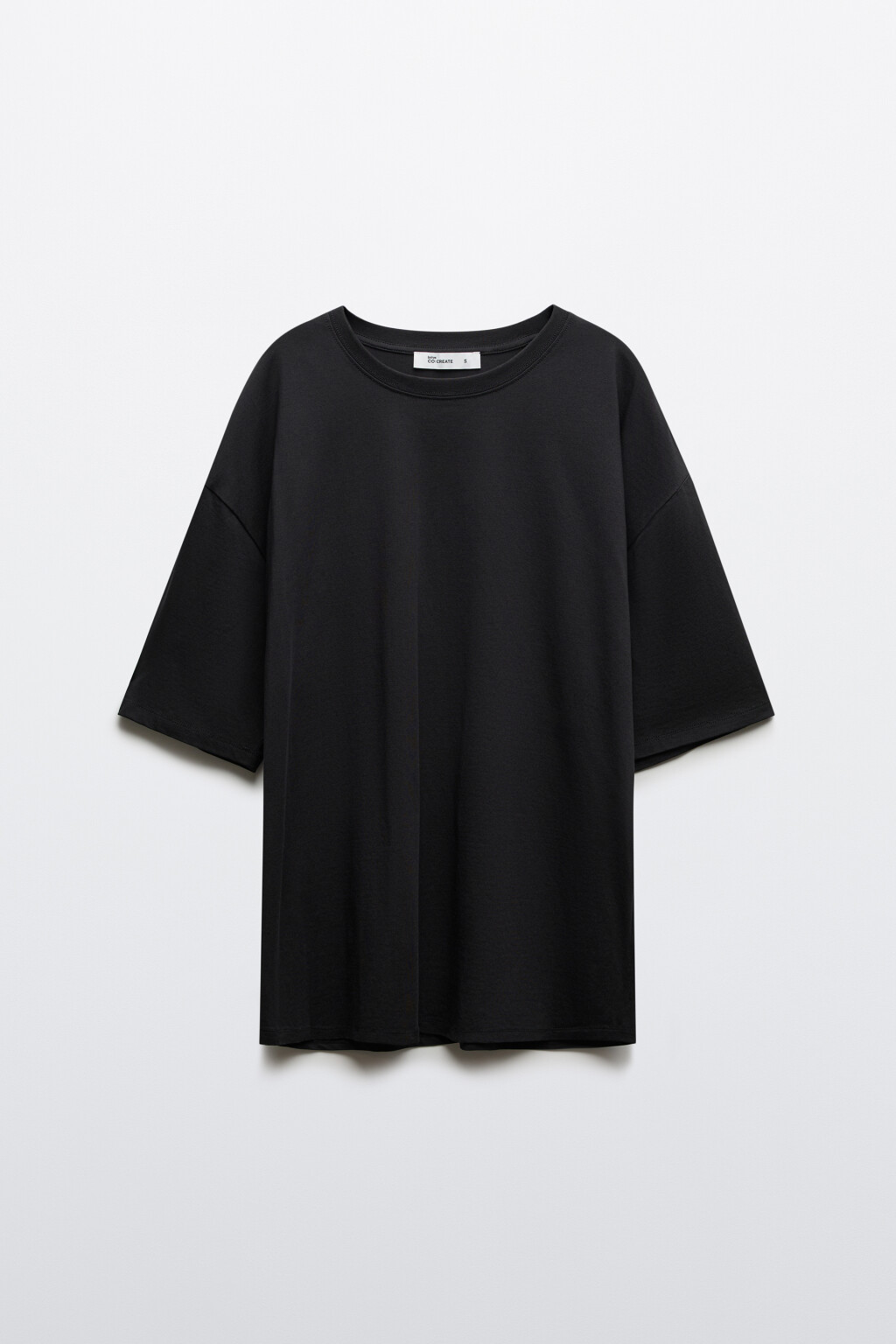 Футболка хлопковая оверсайз с крыльями бабочки - цвет черный - 8