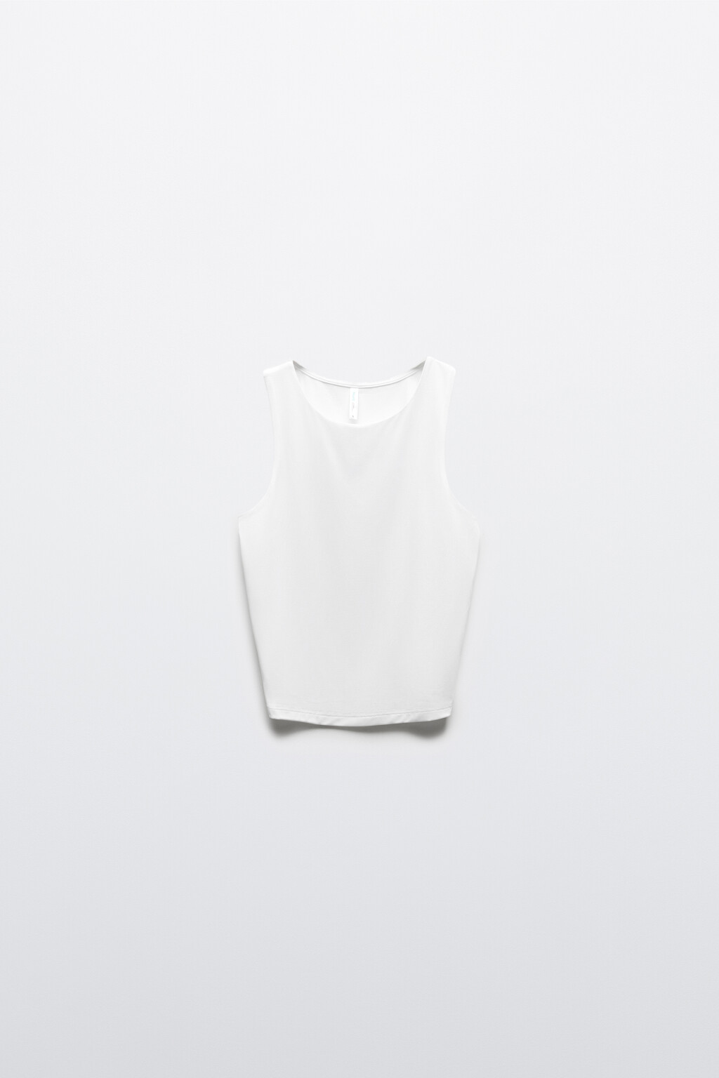 Майка-топ трикотажная облегающая - цвет белый - 7