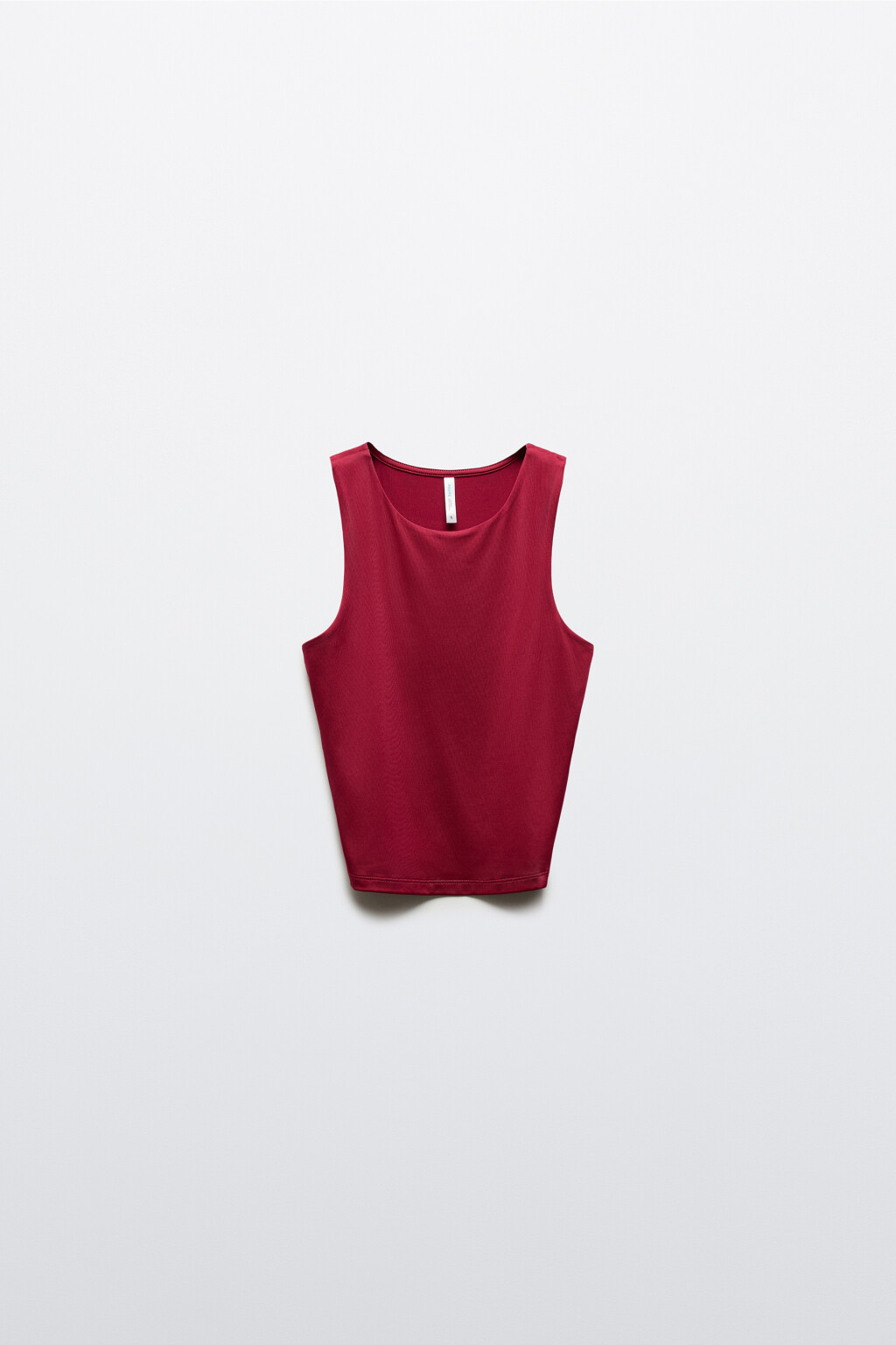 Майка-топ трикотажная облегающая - цвет красный - 1