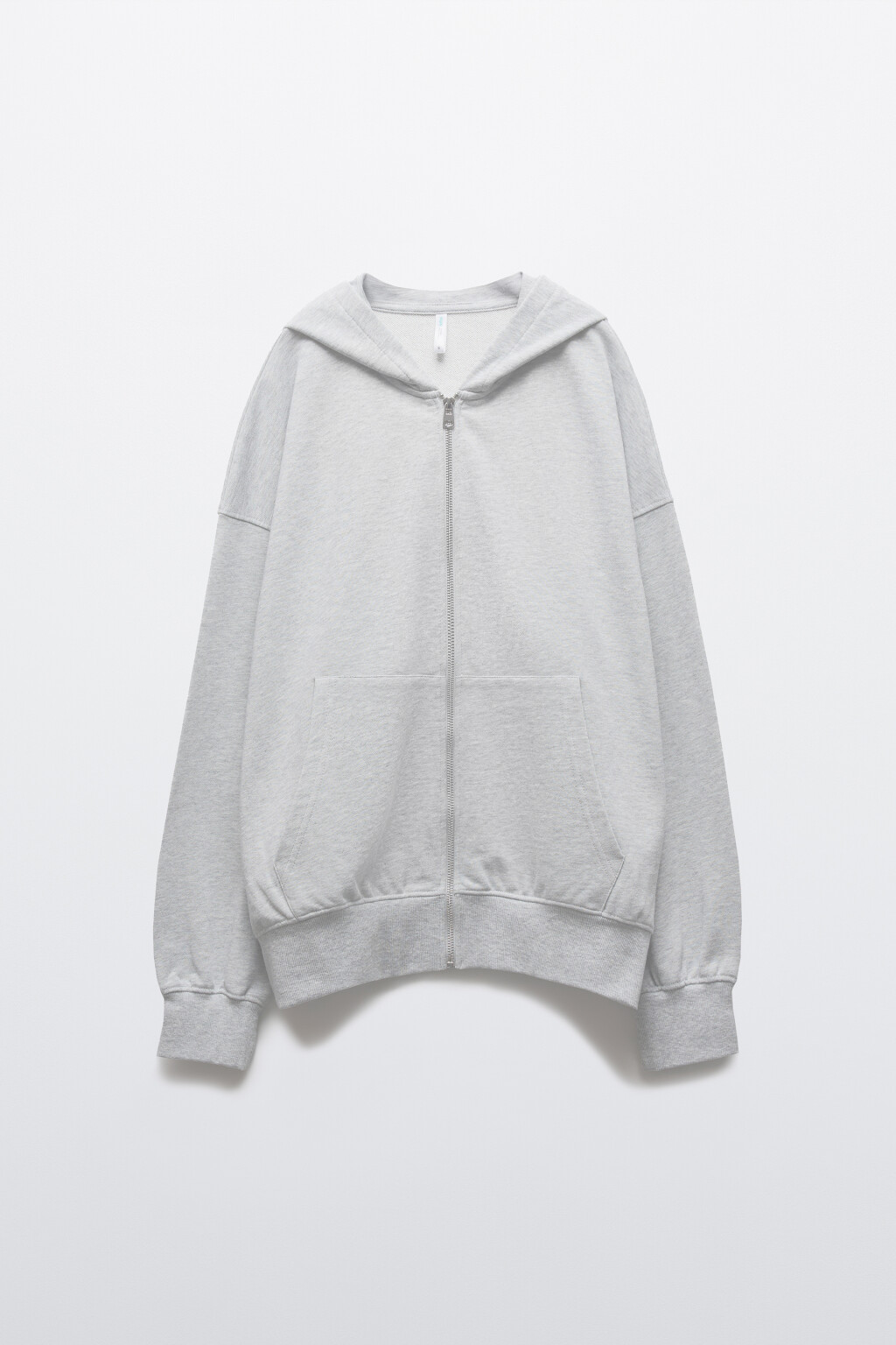Худи-зипка базовая - цвет серый - 1