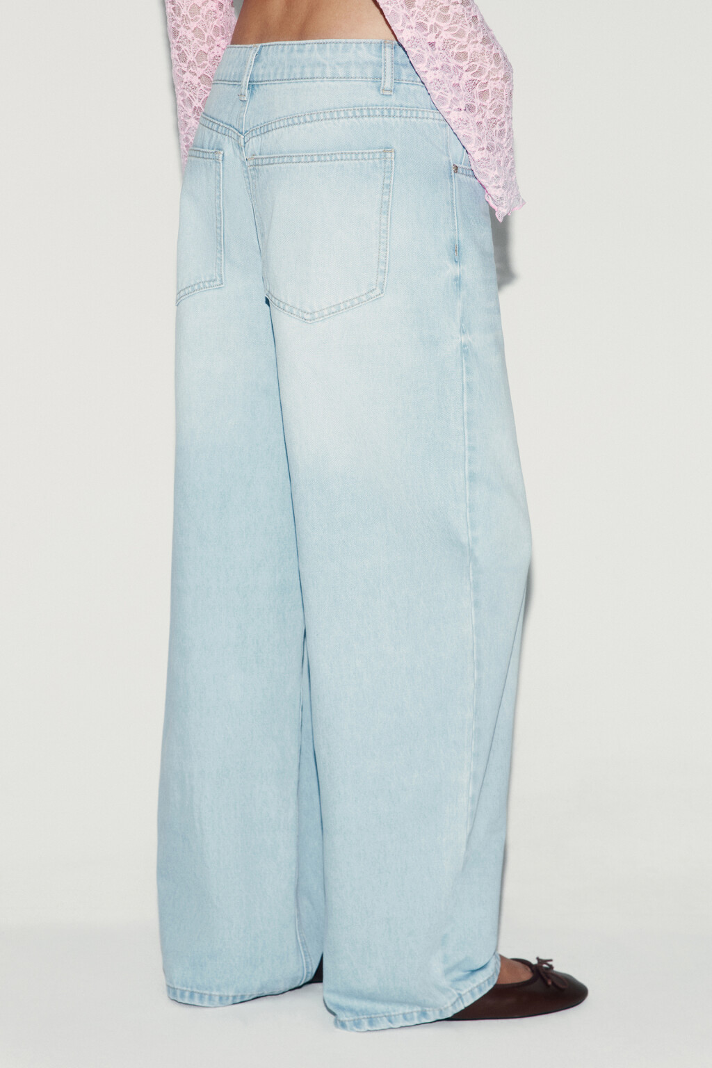 Джинсы baggy fit со средней посадкой - цвет голубой - 4