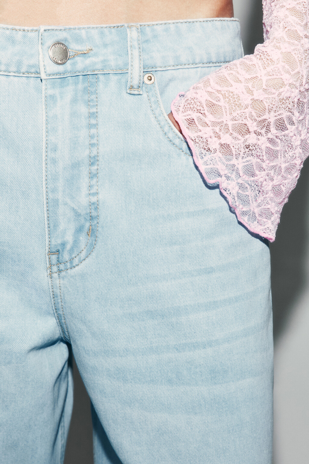 Джинсы baggy fit со средней посадкой - цвет голубой - 7